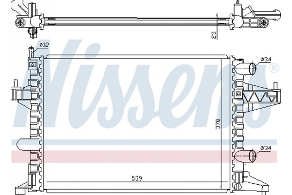Nissens Ψυγείο, Ψύξη Κινητήρα - 63007