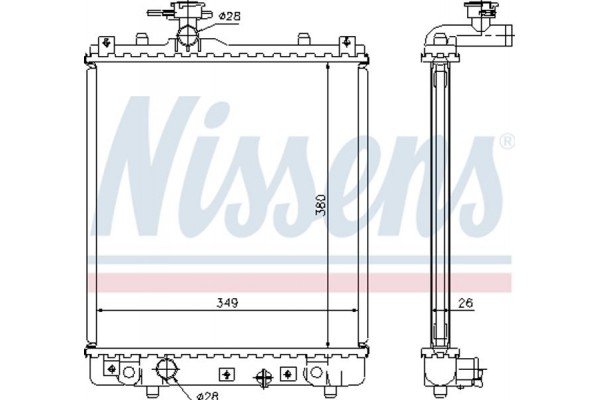 Nissens Ψυγείο, Ψύξη Κινητήρα - 63014A