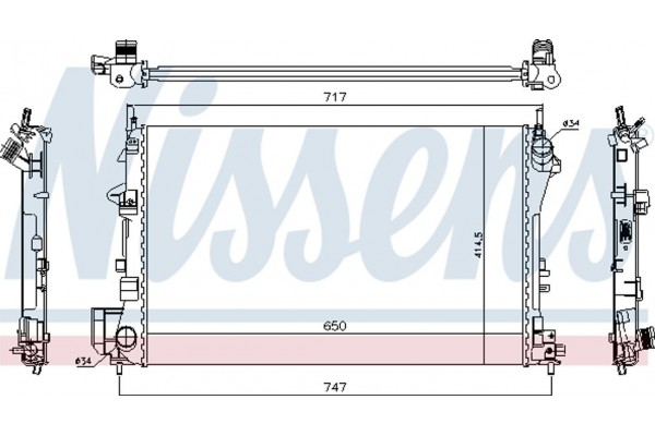 Nissens Ψυγείο, Ψύξη Κινητήρα - 63024A