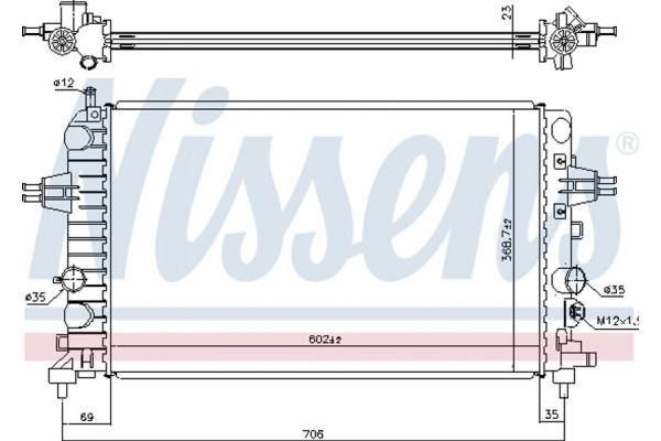 Nissens Ψυγείο, Ψύξη Κινητήρα - 63028A