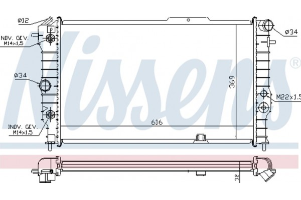 Nissens Ψυγείο, Ψύξη Κινητήρα - 630641