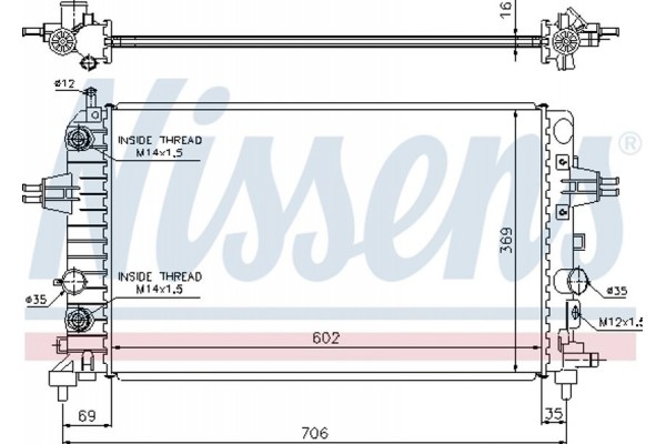 Nissens Ψυγείο, Ψύξη Κινητήρα - 630702