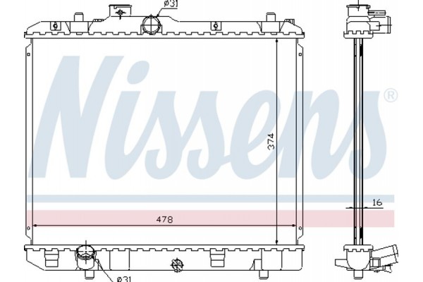 Nissens Ψυγείο, Ψύξη Κινητήρα - 630707