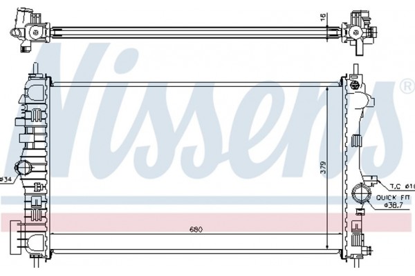 Nissens Ψυγείο, Ψύξη Κινητήρα - 630718