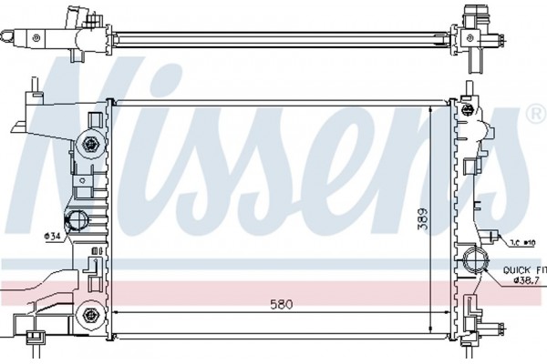 Nissens Ψυγείο, Ψύξη Κινητήρα - 630728