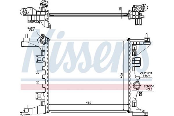 Nissens Ψυγείο, Ψύξη Κινητήρα - 630734