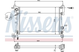 Nissens Ψυγείο, Ψύξη Κινητήρα - 630743