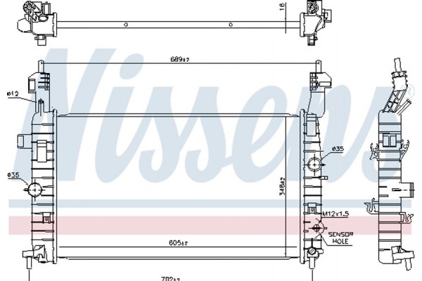 Nissens Ψυγείο, Ψύξη Κινητήρα - 630748