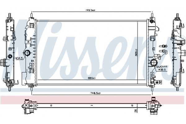 Nissens Ψυγείο, Ψύξη Κινητήρα - 630763