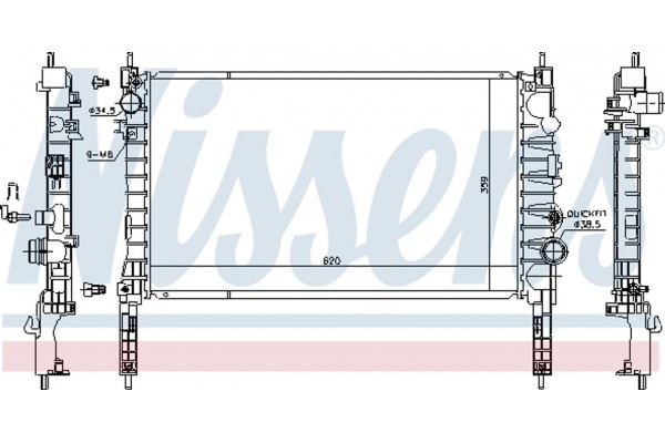 Nissens Ψυγείο, Ψύξη Κινητήρα - 630774