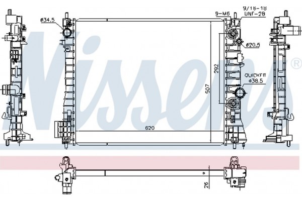 Nissens Ψυγείο, Ψύξη Κινητήρα - 630777