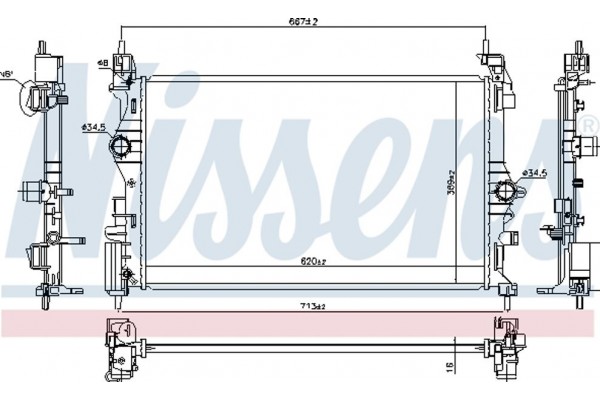 Nissens Ψυγείο, Ψύξη Κινητήρα - 630785