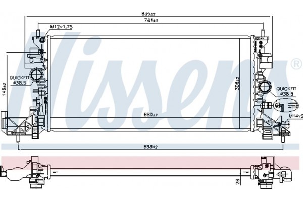Nissens Ψυγείο, Ψύξη Κινητήρα - 630797