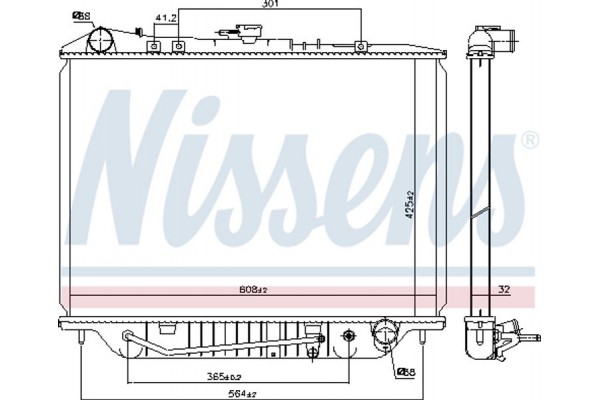 Nissens Ψυγείο, Ψύξη Κινητήρα - 63117