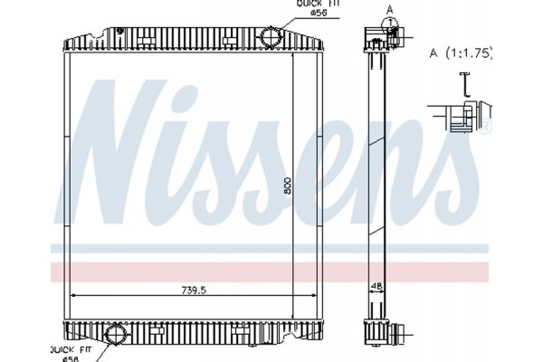 Nissens Ψυγείο, Ψύξη Κινητήρα - 63330A