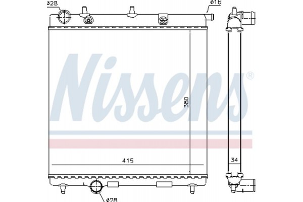 Nissens Ψυγείο, Ψύξη Κινητήρα - 63505