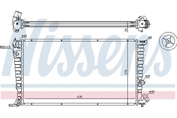 Nissens Ψυγείο, Ψύξη Κινητήρα - 63508