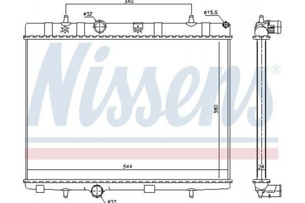 Nissens Ψυγείο, Ψύξη Κινητήρα - 636007