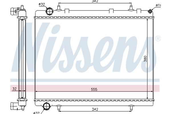 Nissens Ψυγείο, Ψύξη Κινητήρα - 63601