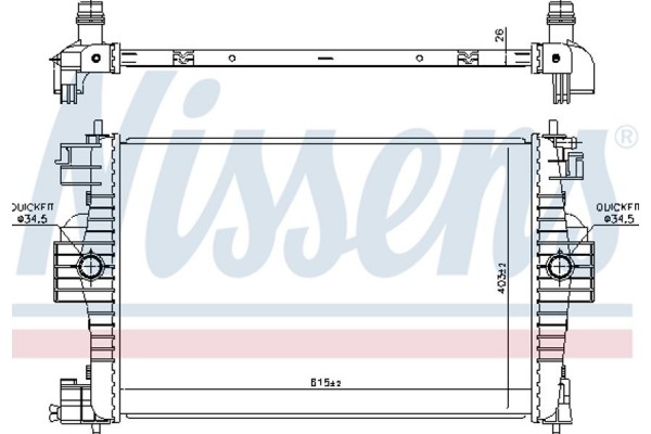 Nissens Ψυγείο, Ψύξη Κινητήρα - 636012