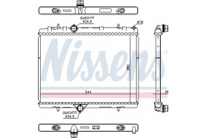 Nissens Ψυγείο, Ψύξη Κινητήρα - 636029