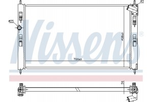 Nissens Ψυγείο, Ψύξη Κινητήρα - 636032