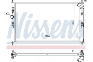 Nissens Ψυγείο, Ψύξη Κινητήρα - 636033