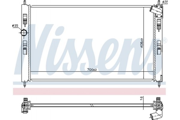 Nissens Ψυγείο, Ψύξη Κινητήρα - 636033