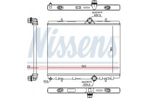 Nissens Ψυγείο, Ψύξη Κινητήρα - 636043