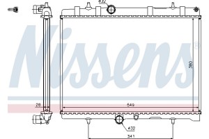 Nissens Ψυγείο, Ψύξη Κινητήρα - 63606A