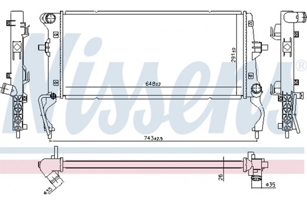 Nissens Ψυγείο, Ψύξη Κινητήρα - 636728