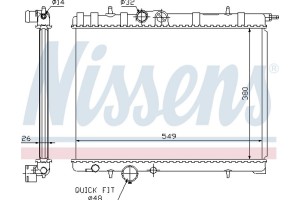 Nissens Ψυγείο, Ψύξη Κινητήρα - 63697
