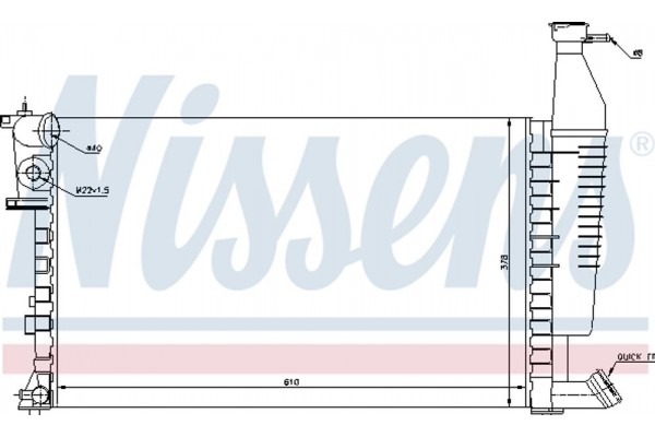 Nissens Ψυγείο, Ψύξη Κινητήρα - 63716