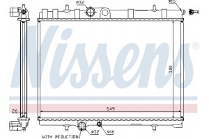 Nissens Ψυγείο, Ψύξη Κινητήρα - 63744A