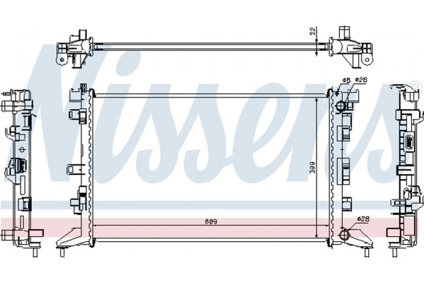 Nissens Ψυγείο, Ψύξη Κινητήρα - 637602