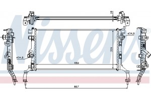 Nissens Ψυγείο, Ψύξη Κινητήρα - 637604