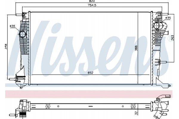 Nissens Ψυγείο, Ψύξη Κινητήρα - 637617