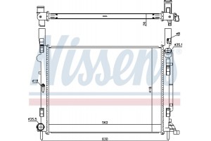 Nissens Ψυγείο, Ψύξη Κινητήρα - 637618