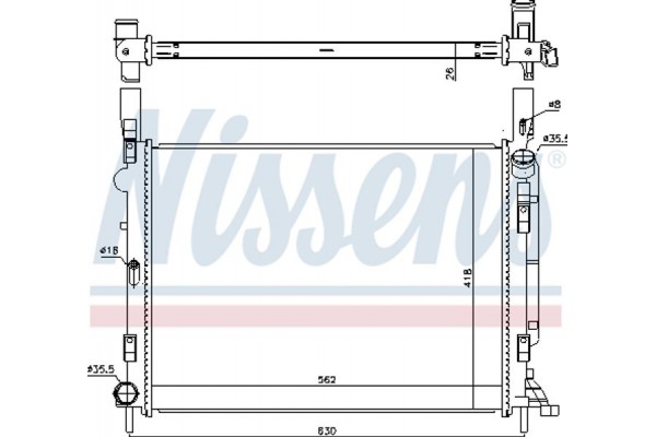 Nissens Ψυγείο, Ψύξη Κινητήρα - 637618
