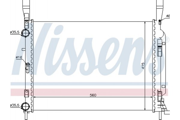 Nissens Ψυγείο, Ψύξη Κινητήρα - 637628