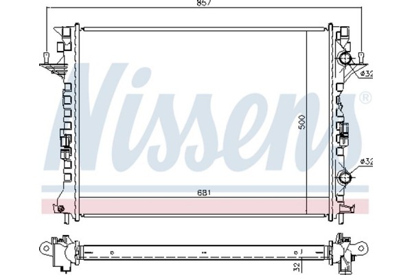 Nissens Ψυγείο, Ψύξη Κινητήρα - 637638