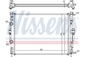 Nissens Ψυγείο, Ψύξη Κινητήρα - 63764