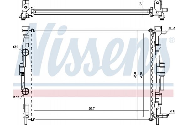 Nissens Ψυγείο, Ψύξη Κινητήρα - 63764
