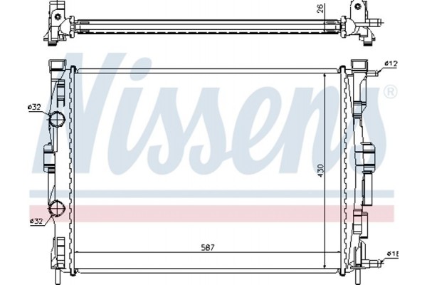Nissens Ψυγείο, Ψύξη Κινητήρα - 63765A