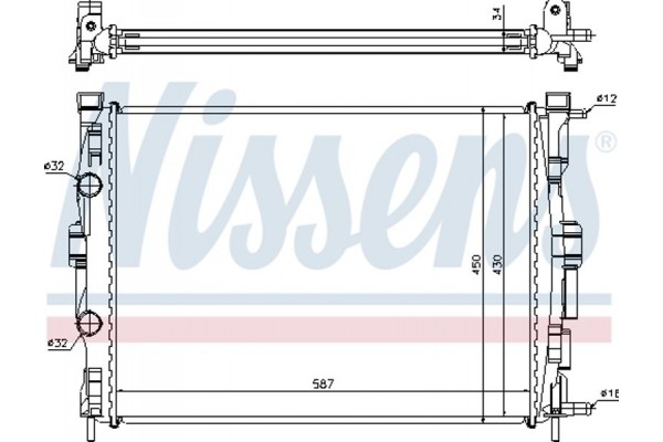 Nissens Ψυγείο, Ψύξη Κινητήρα - 63769