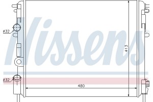 Nissens Ψυγείο, Ψύξη Κινητήρα - 63809