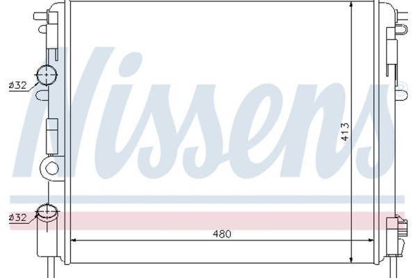 Nissens Ψυγείο, Ψύξη Κινητήρα - 63809