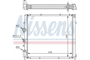 Nissens Ψυγείο, Ψύξη Κινητήρα - 63854A