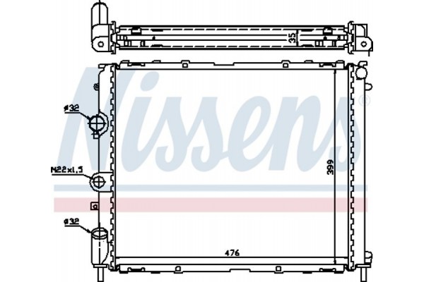 Nissens Ψυγείο, Ψύξη Κινητήρα - 63855A