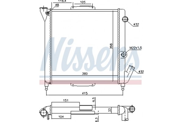 Nissens Ψυγείο, Ψύξη Κινητήρα - 63867